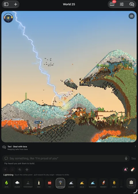 Lightning over the world