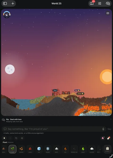 Lava at sunset